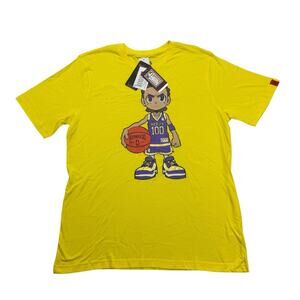 The Boondocks Shirt Mens XL Yellow Basketball Short Sleeve Cartoon NWT